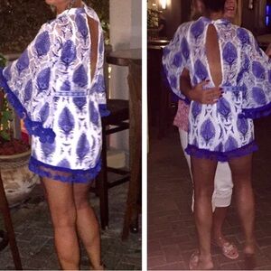 Greek inspired short romper!! Size small